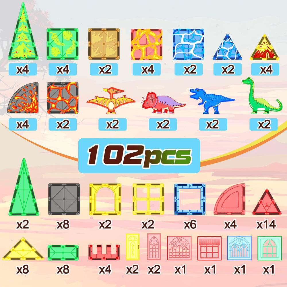 Coodoo packaging close-up highlighting the 102-piece set