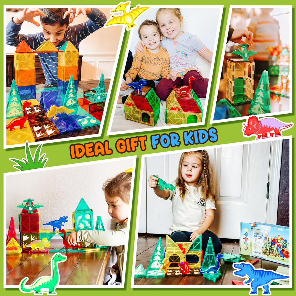 Coodoo Dinosaur Tiles tree-patterns create jungle adventure settings
