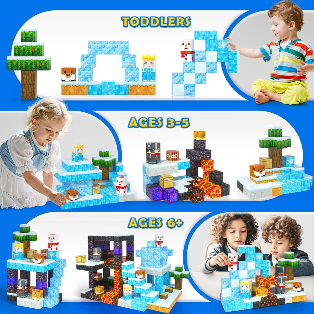 Coodoo Frozen Toys magnetic blocks castle kingdom for creative building and storytelling