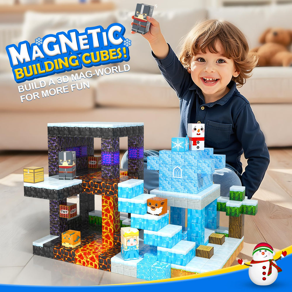Coodoo magnetic blocks tower-building on desk or board for sturdy constructions
