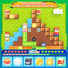 Coodoo Magnetic Blocks with bright colors and click sounds for tactile learning