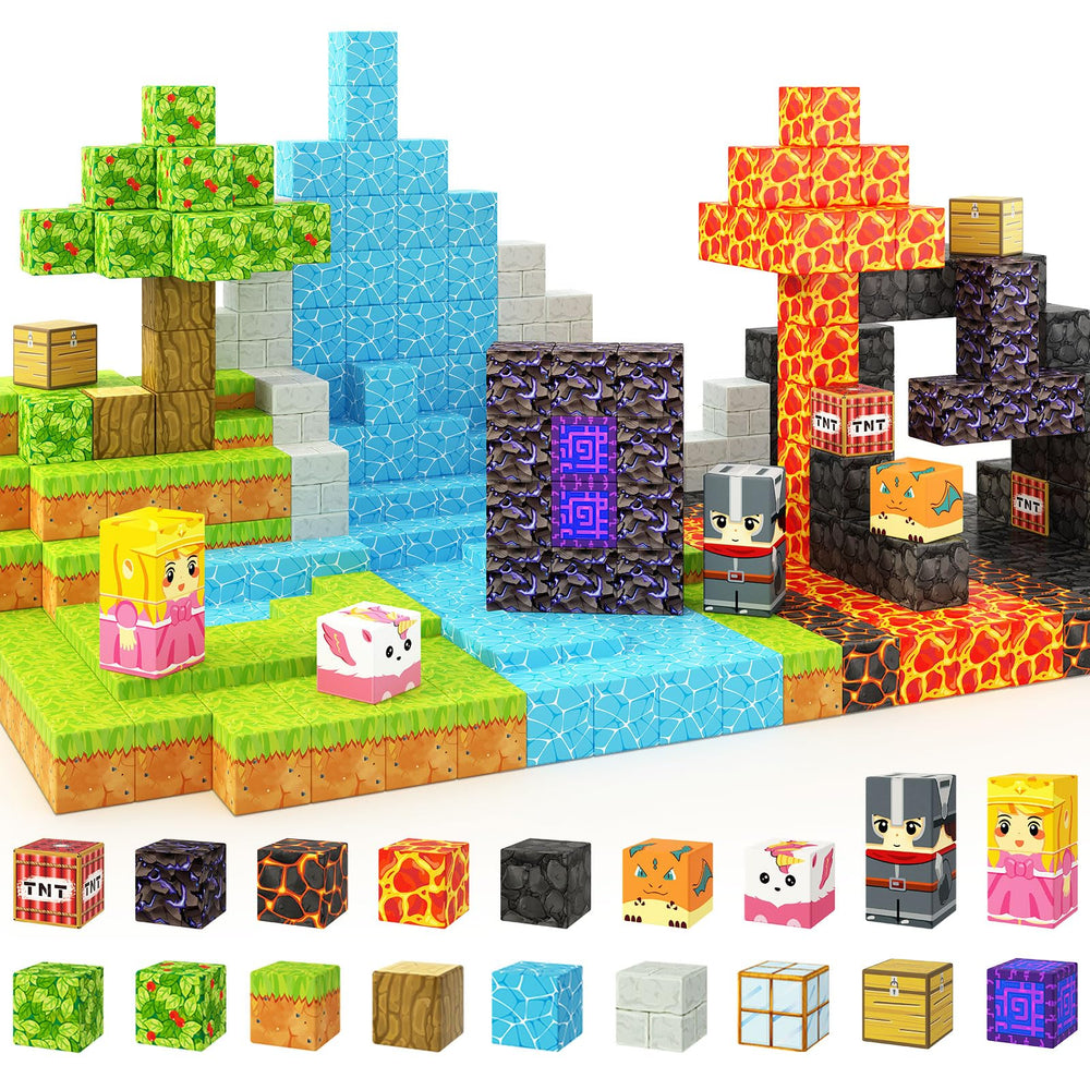 Coodoo magnetic blocks forest portal setup invites imaginative play and fine motor skills