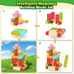 Coodoo magnetic blocks gift-ready set sparks creativity and learning joy.