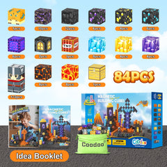 Coodoo Magnetic Blocks Safe Tiles use internal magnets for safe, reliable play.