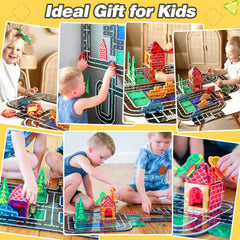 Coodoo Magnetic Roads with cars support collaborative storytelling and role play.