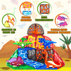 Coodoo magnetic tiles for kids promote safe, creative construction.