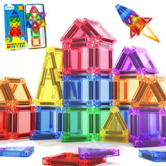 Coodoo Magnetic Tiles in travel tin offer on-the-go creative play.