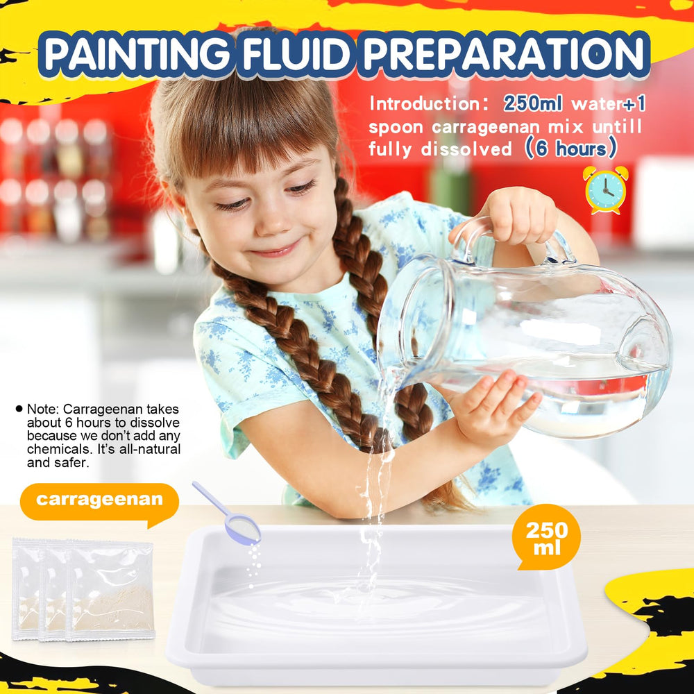 Coodoo marbling tray and tools for easy crafting setup