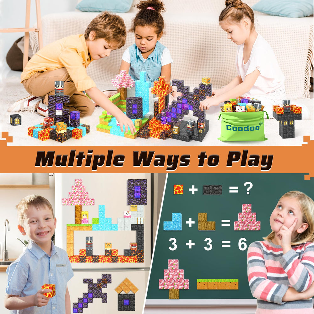 Coodoo Montessori-inspired building toy supports problem-solving and fine motor skills.