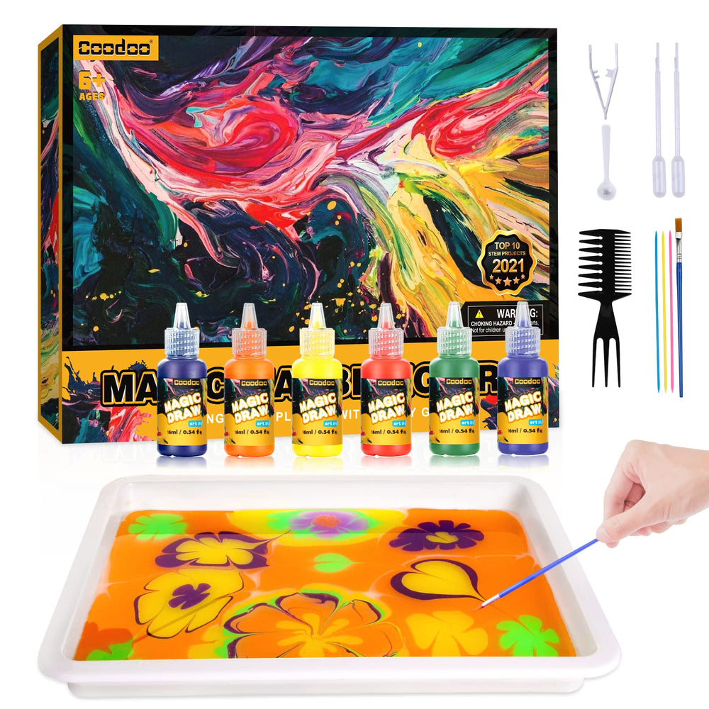 Coodoo water marbling paint colors ready for vibrant patterns