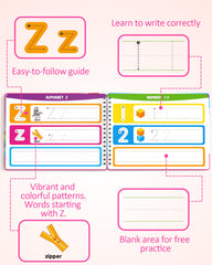 Coogam alphabet and number recognition pages for foundational literacy skills.