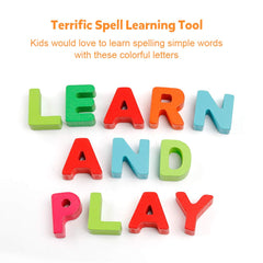 Coogam colorful alphabet pieces stimulate imagination during play and learning.