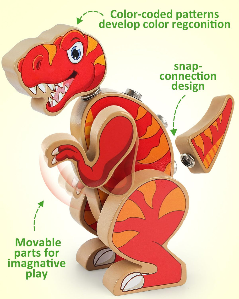 Coogam snap-together dino set encourages cooperative play.