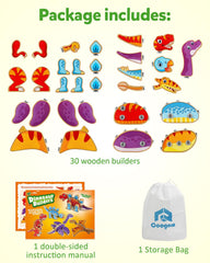 Coogam colorful dinosaur pieces inspire vibrant pretend play.