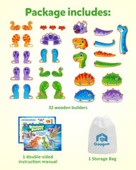 Coogam modular parts allow endless dinosaur designs and hands-on exploration.