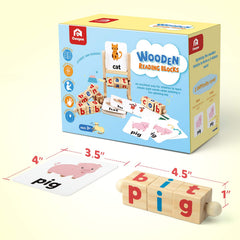Coogam durable wooden letter blocks packaging viewed as gift