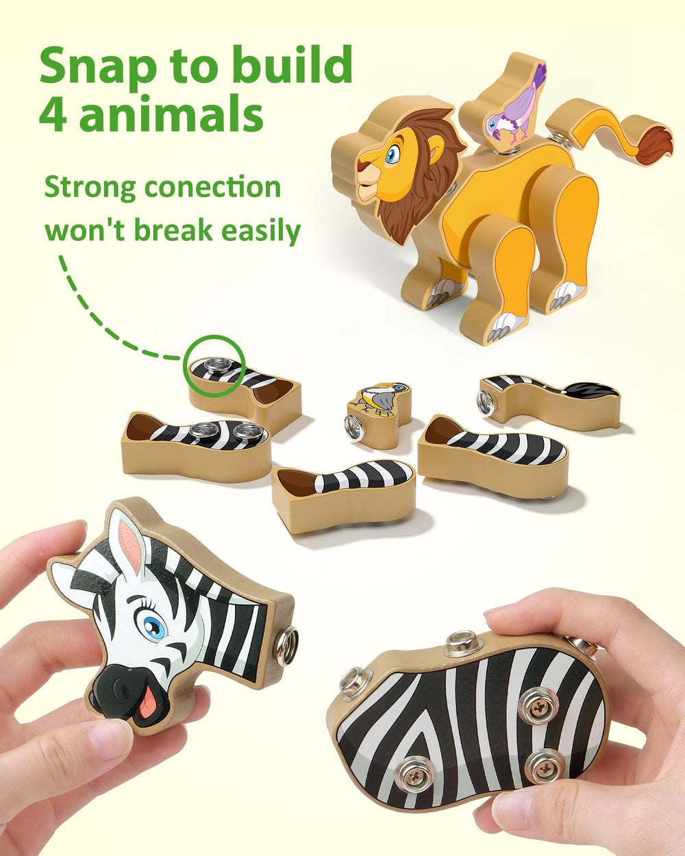 Coogam elephant assembly blocks for hands-on construction and creative thinking.