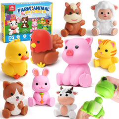 Coogam farm animal matching toy set boosts fine motor skills and color recognition.