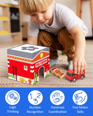 Coogam friction-powered pull-back cars enhance motor skills and pretend play.