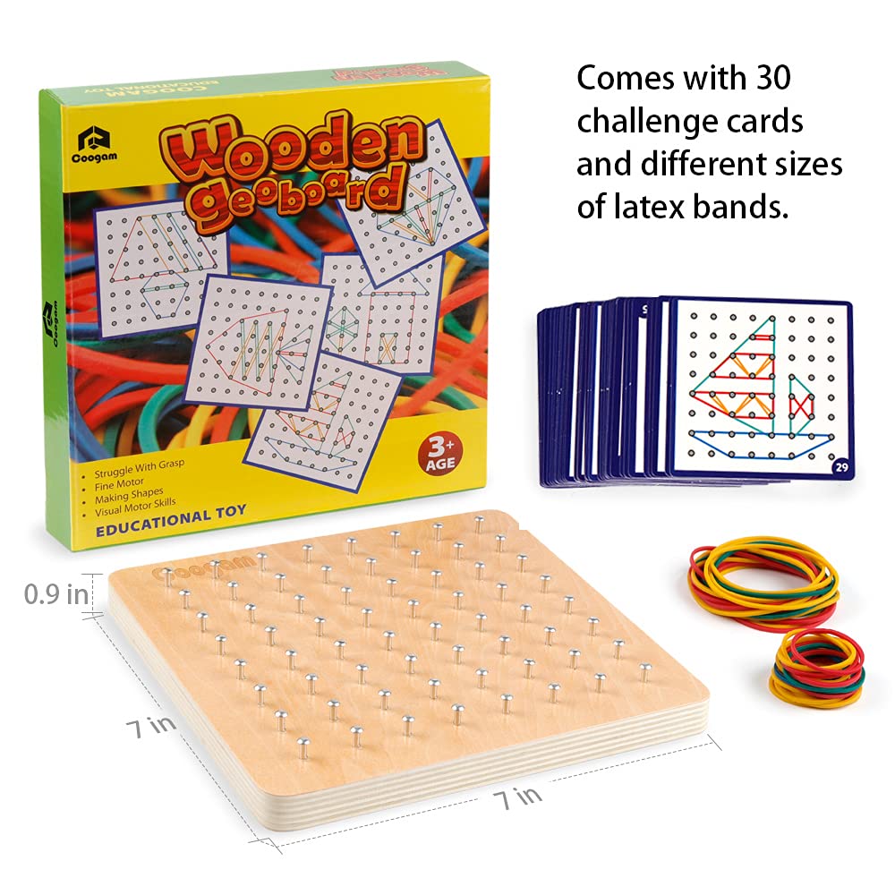 Coogam Geoboard backside circle pegs aid small hands