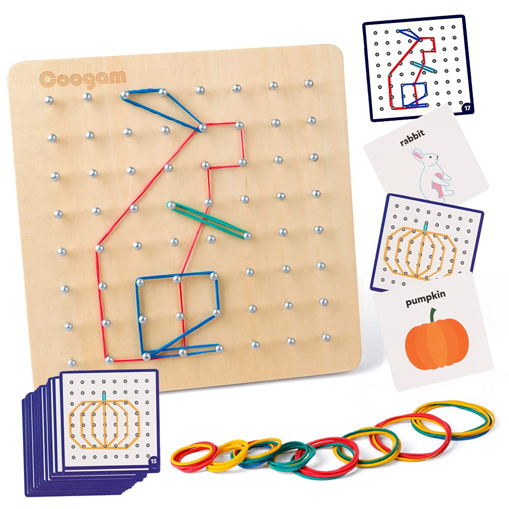 Coogam Geoboard kid friendly educational tool for home or school