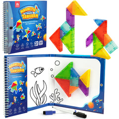 Coogam magnetic travel tangram tiles for portable learning on the go