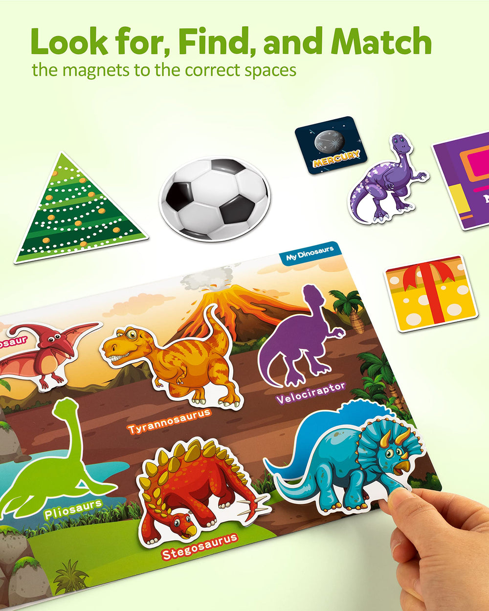 Coogam matching magnets game pack, sturdy and reusable for hands-on practice.