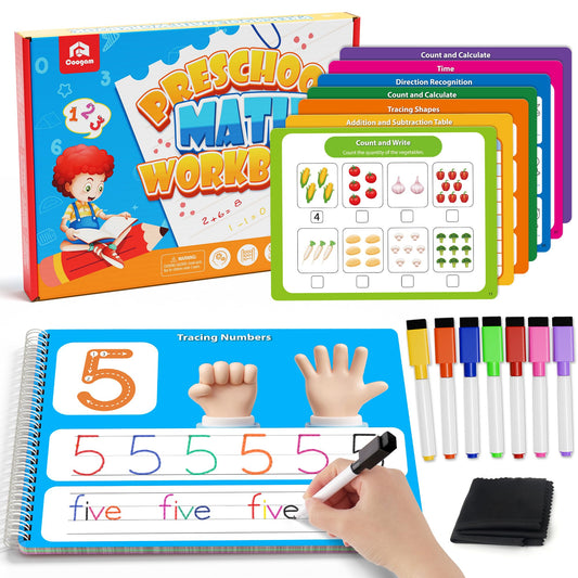 Coogam math learning book cover with bright illustrations for young learners