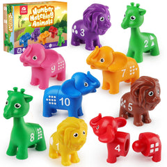 Coogam number matching set with colorful animal pieces for hands-on counting