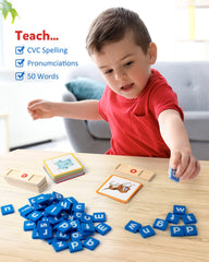 Coogam portable-bag keeps blocks and cards tidy for classroom or home.