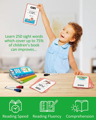 Coogam sight words flash cards dry-erase-markers enable reusable handwriting practice