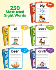 Coogam sight words flash cards levels-difficulty illustrate progressive practice for early readers
