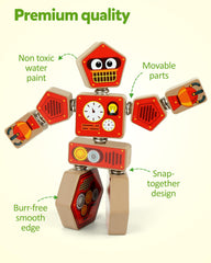 Coogam smooth-edged wooden pieces ensuring safe handling during travel-friendly learning.