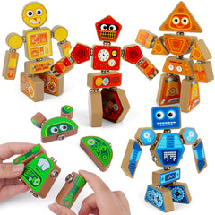 Coogam Snap Together Robot Builders in action showing hands assembling a robot for hands-on play.