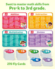 Children practicing addition and subtraction with Coogam Swat the Fly Cards.
