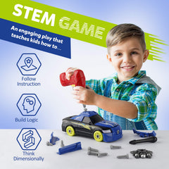 Coogam Take Apart Racing Car child playing to develop fine motor skills