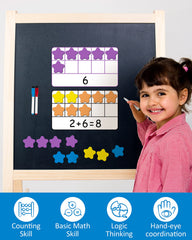 Coogam ten-frame magnets securely sticking to metal surfaces for counting activity