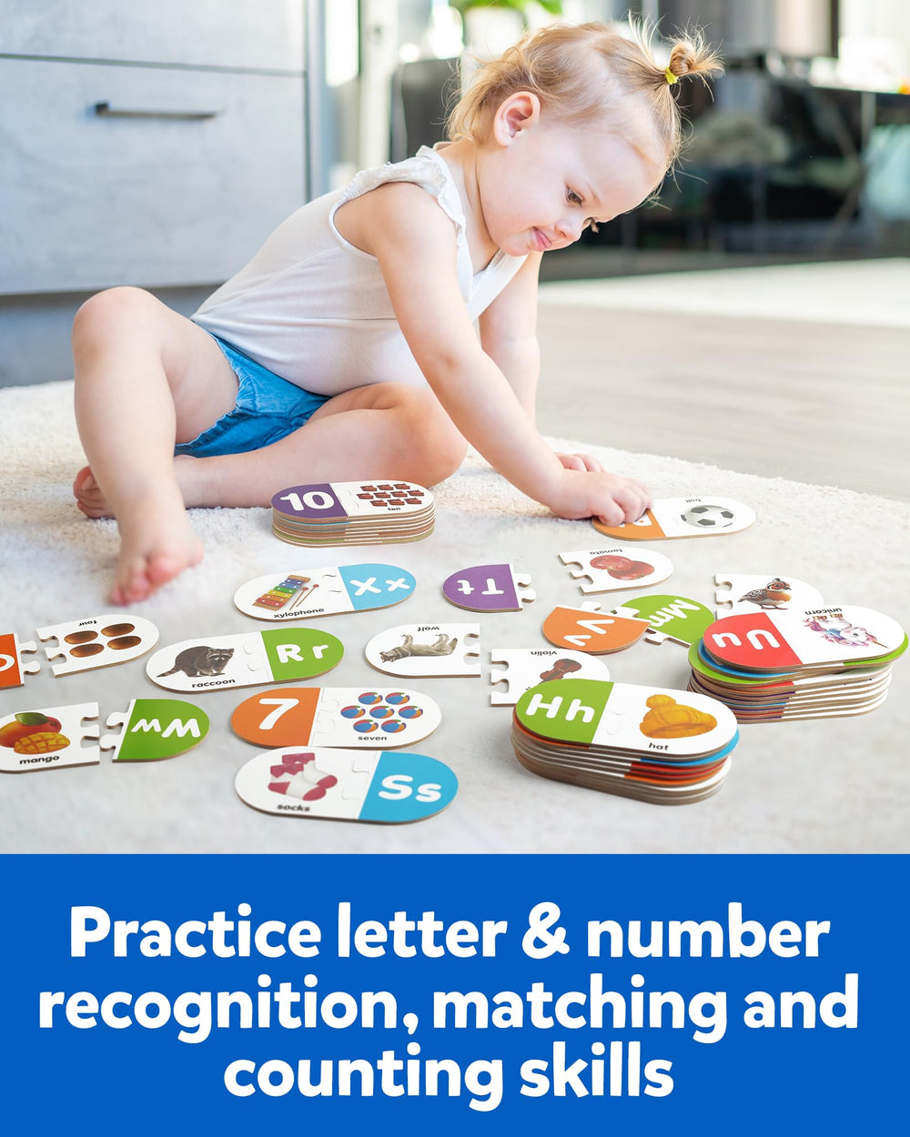 Coogam durable thick cardboard cards withstand rough play and fit small hands.