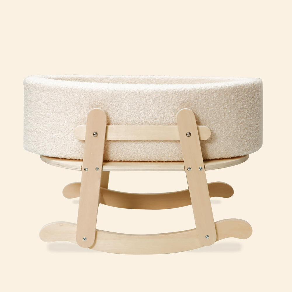 COOKIE BUNNY bassinet dimensions 14x22x16 inches ideal for dolls up to 16 inches.