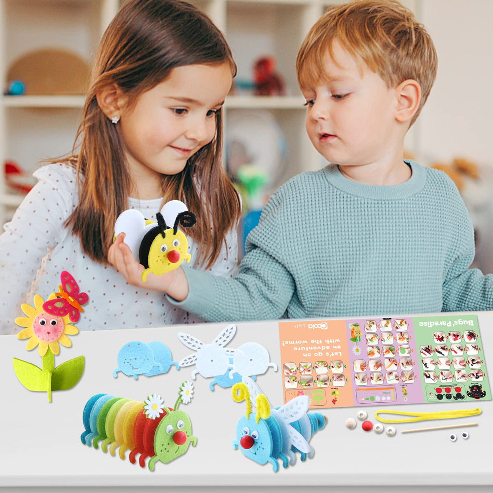 Coola Craft Kit for Kids snail felt animal provides calming activity during playtime.