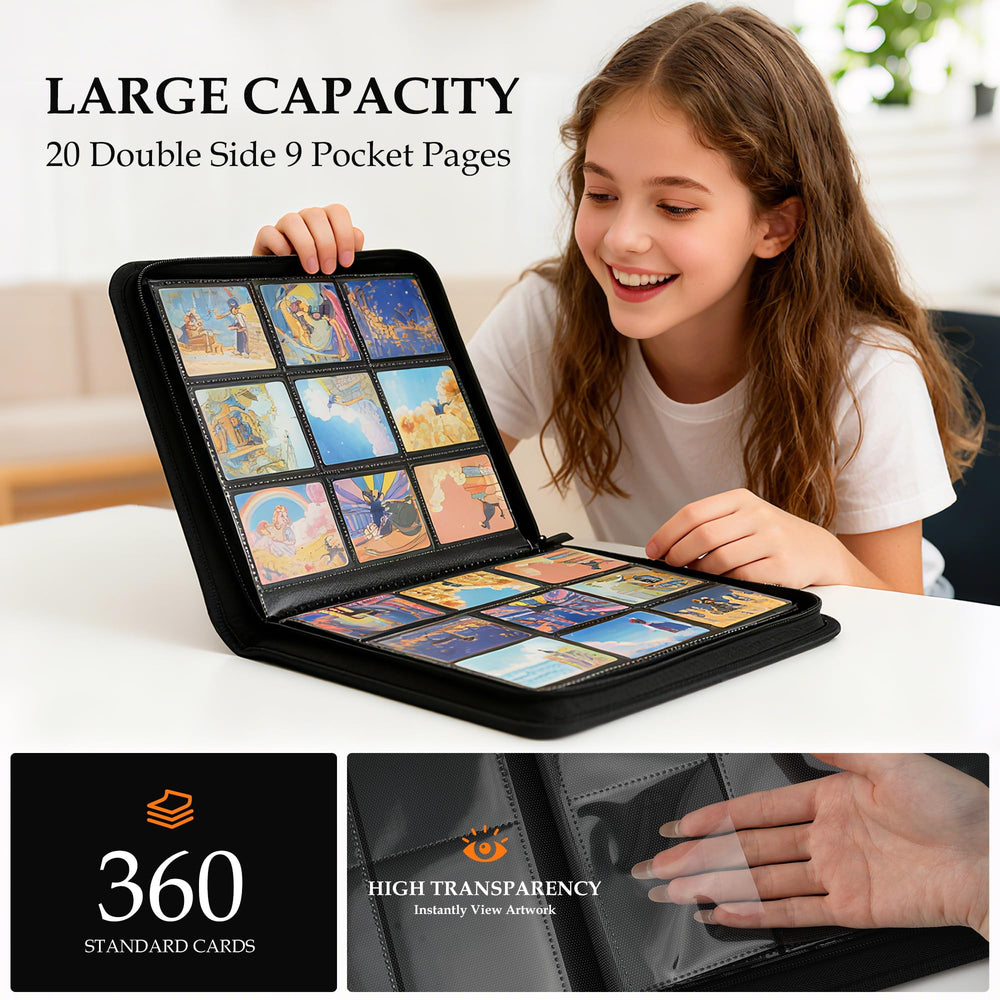 Premium PU leather cover of Coolbyl Card Binder conveys quality and protection