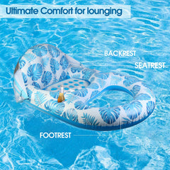COOLCOOLDEE heavy-duty design supports up to 300 pounds for durable pool time