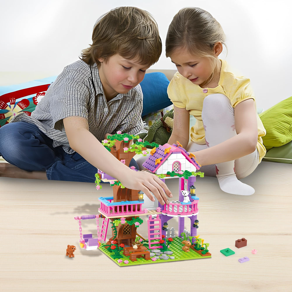 Cooldele Tree House Building Set build-action moments inspire exploration