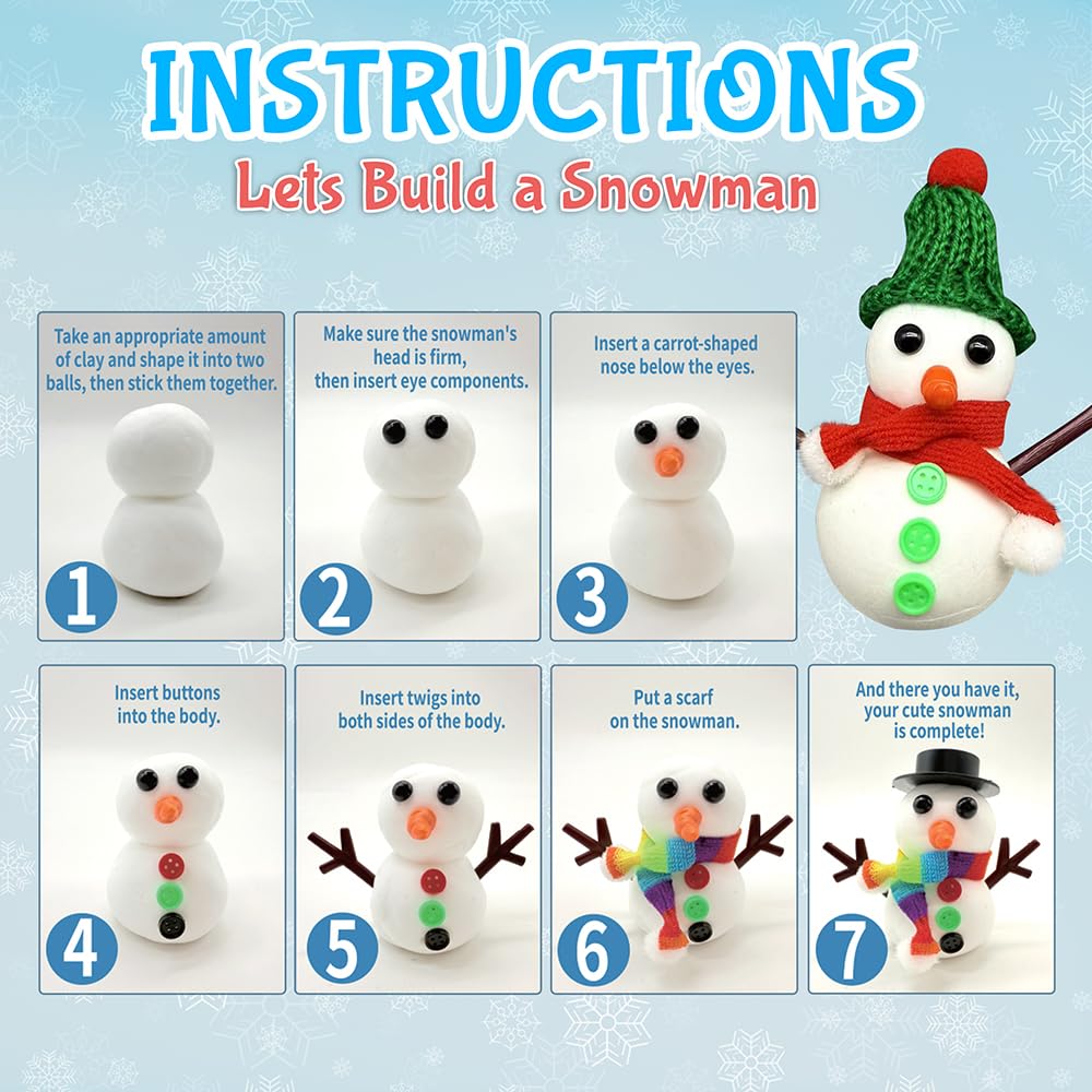 COOLJOY Snowman arms, hats, and scarves invite personalized storytelling.