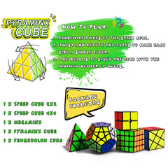 Coolzon 4x4 speed cube smooth-turn design supports durable, long-lasting play
