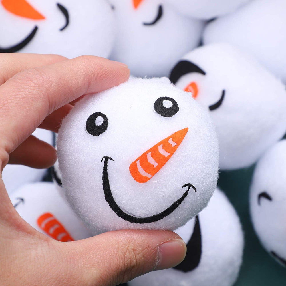 Cooraby snowman ball 2-4 inches compact for easy indoor snowball battles.