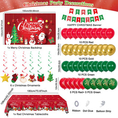 Coosilion green and red balloons create bold holiday color