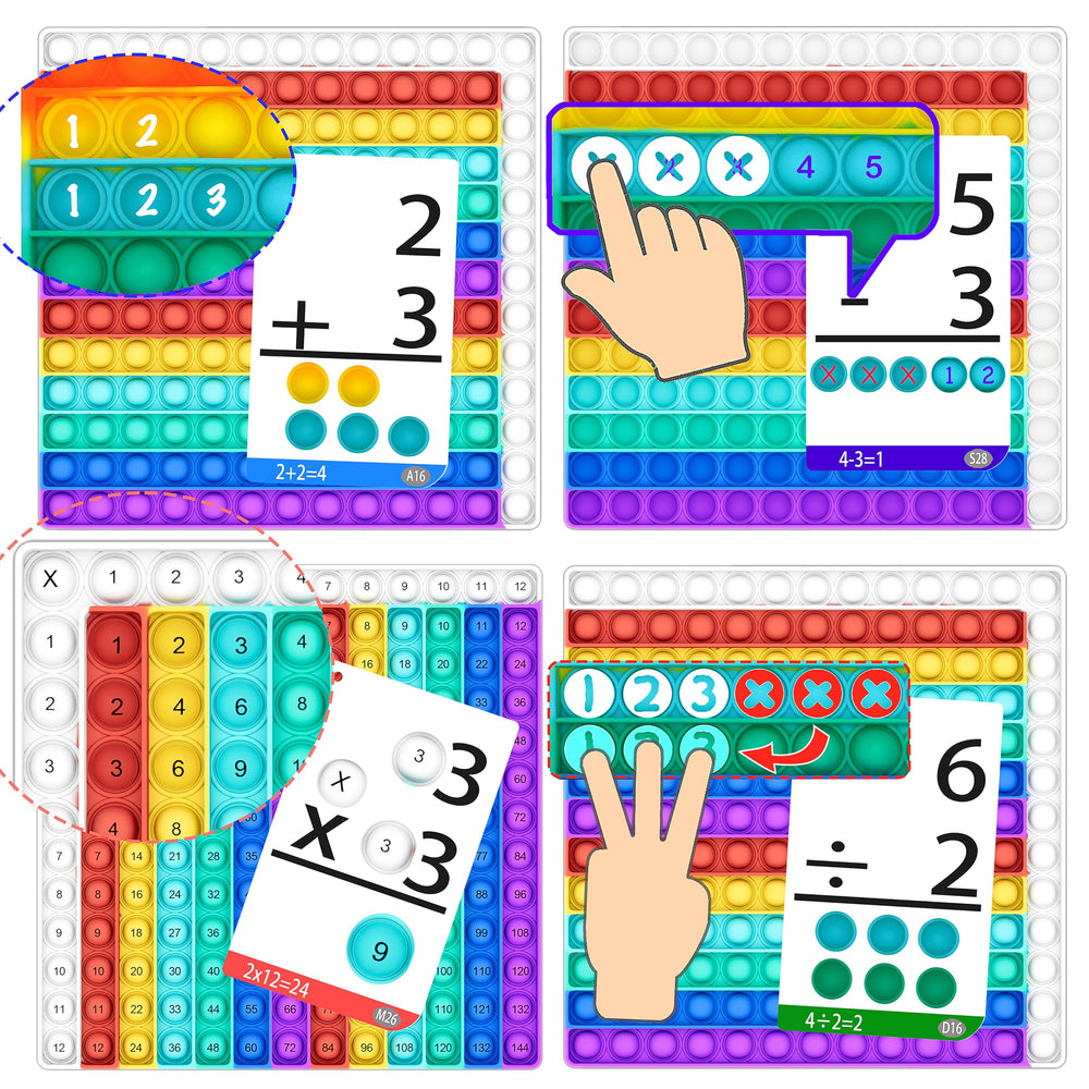 COOVA Math Pop It Subtraction flash cards encourage confident subtraction practice anywhere