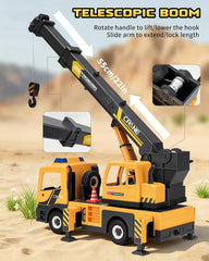 Coroiesty crane truck on a 360° platform enabling dynamic play.