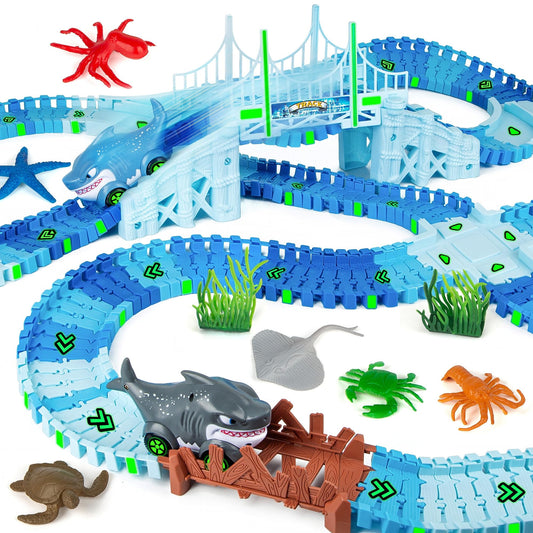 Coroiesty shark track whole set for imaginative racing play and family fun